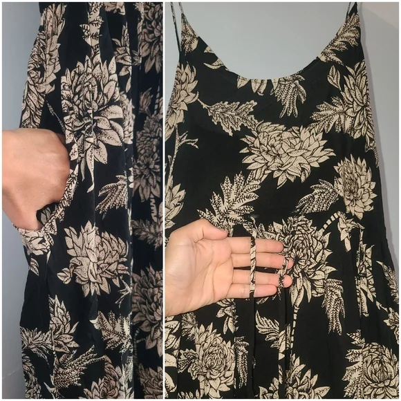 Novella Royale Wild Love maxi dress black dahlia floral S - Picture 4 of 13